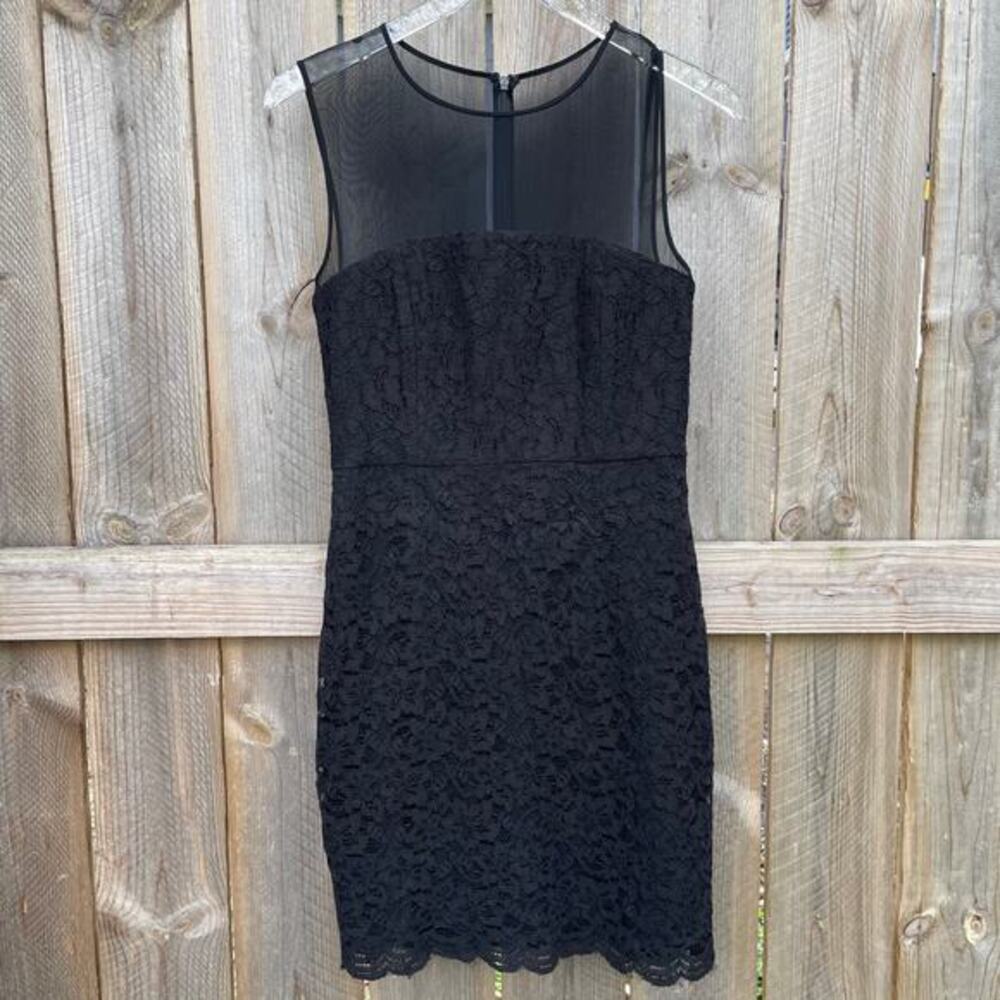 DVF Diane Von‎ Furstenberg Nisha Dress Mesh Sleeveless Party Sheath Black Size 6